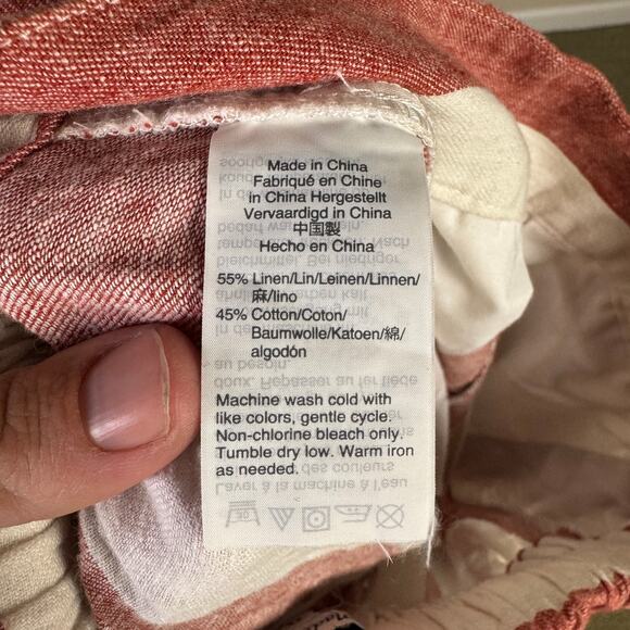 Madewell Huston Pull On Crop Wide Leg Linen Pants US Women's XS - Picture 3 of 6